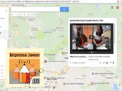 Mapas georreferenciados localizam produções em vídeo realizadas a partir do curso Imprensa Jovem Online