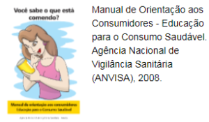  Manual de Orientação aos Consumidores - Educação para o Consumo Saudável. Agência Nacional de Vigilância Sanitária (ANVISA), 2008.