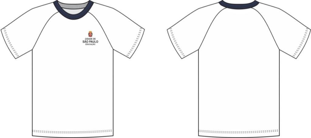 Imagem ilustrativa da camiseta do uniforme escolar.