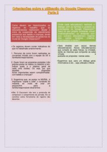 Orientações Classroom Ed Infantil Parte Ii