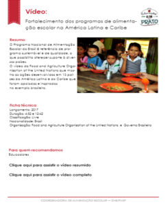 Capa Fortalecimento Dos Programas De Alimentação Escolar Na América Latina E Caribe