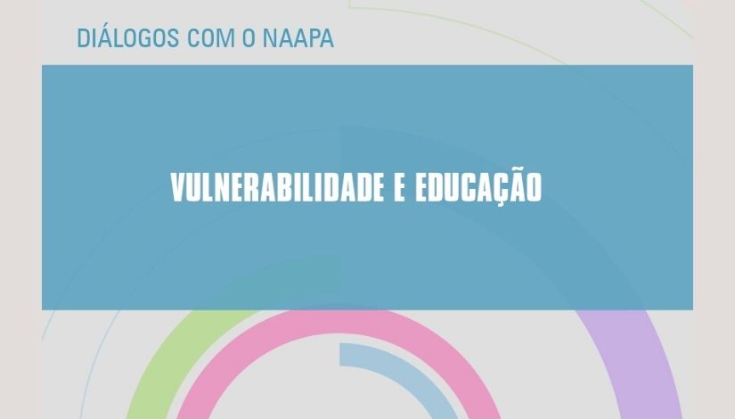 Imagem traz o texto: Diálogos com o NAAPA - Vulnerabilidade e Educação