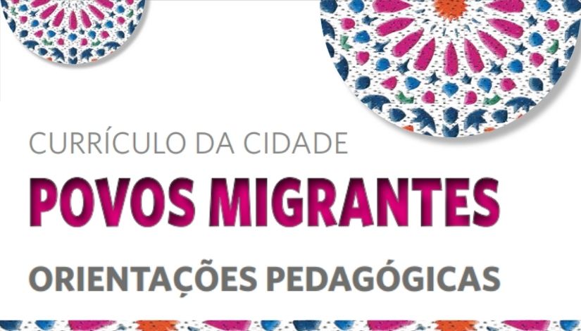Elemento da capa do caderno Currículo da Cidade Povos Migrantes Orientações Pedagógicas