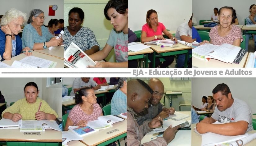 imagem com quadros de diversos estudantes da Educação De Jovens E Adultos