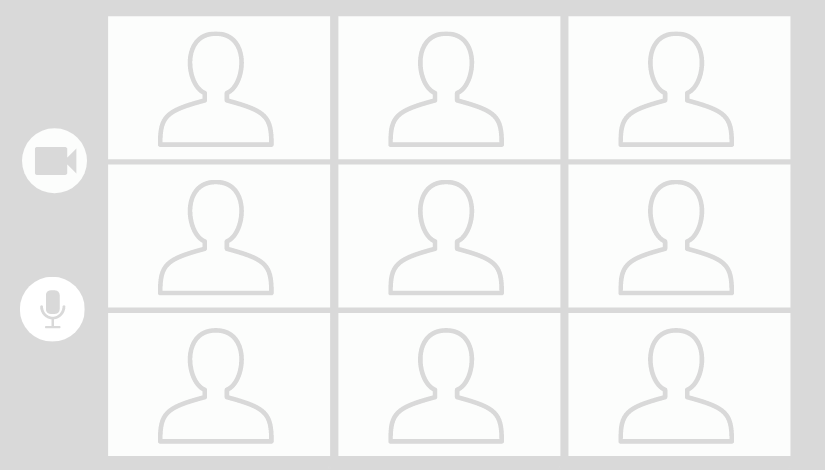 imagem simbolizando uma tela de reunião online