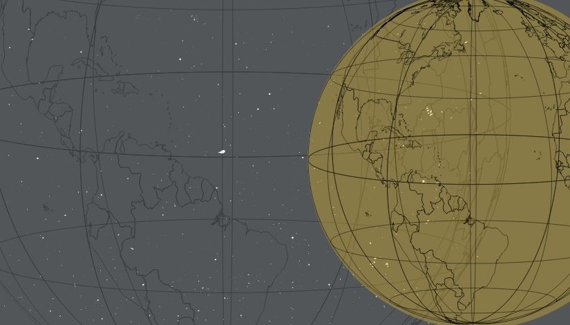 imagem com desenho de um globo terrestre