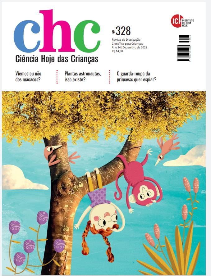 Capa da revista CHC com ilustração com 2 macacos pendurados em uma arvore