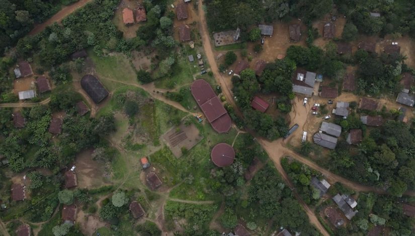 Fotografia aérea do CECI Tenondé Porã.