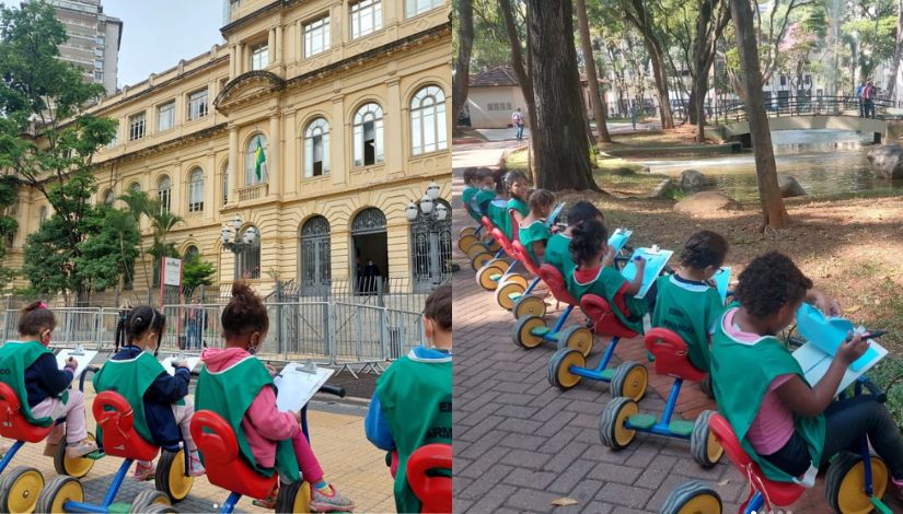 Estudantes da Rede Municipal de 4 e 5 anos exploram o centro de