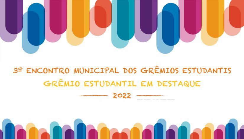 Banner do 3º Encontro Municipal de Grêmios Estudantis