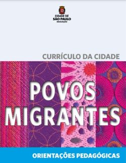 Capa do currículo da cidade - Povos Migrantes