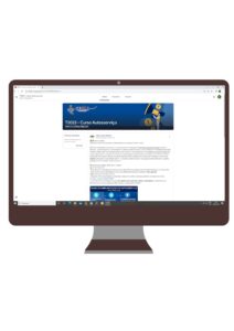 Imagem da página do site da Formação Autosserviço dentro de um computador