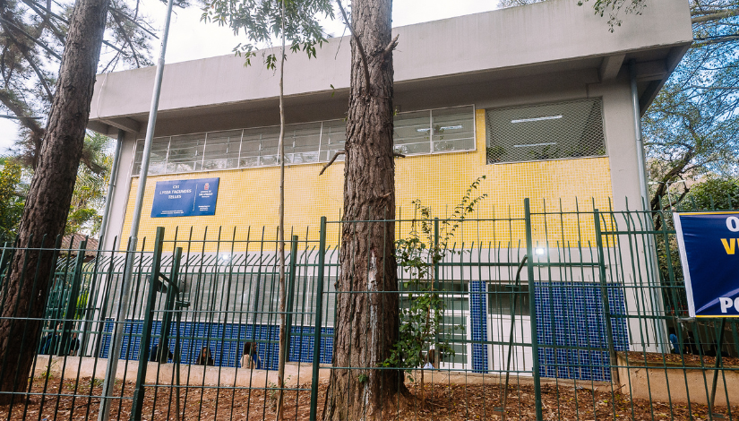 Fotografia da fachada do Cei Lygia Fagundes Teles