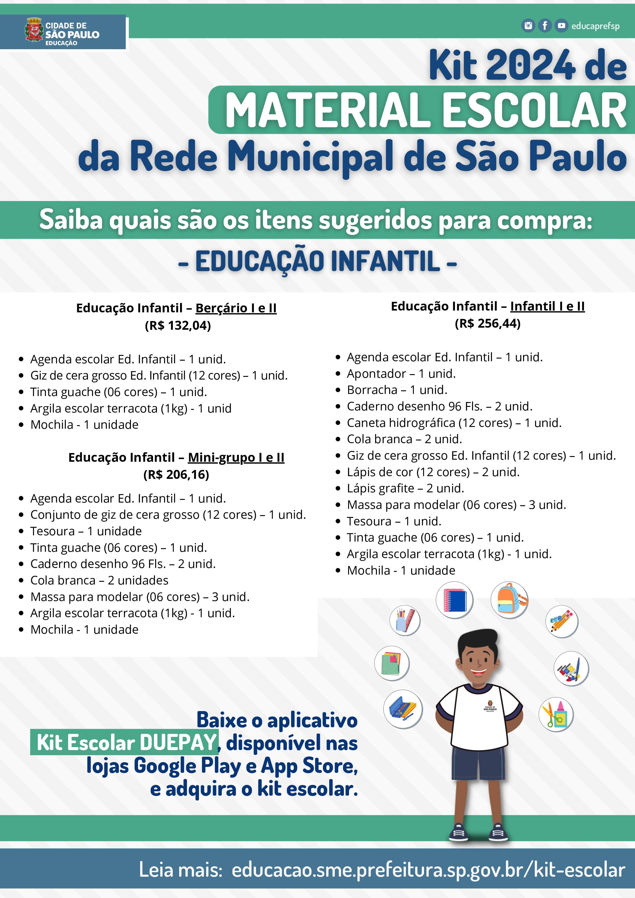 Kit Escolar  Secretaria Municipal de Educação - Secretaria