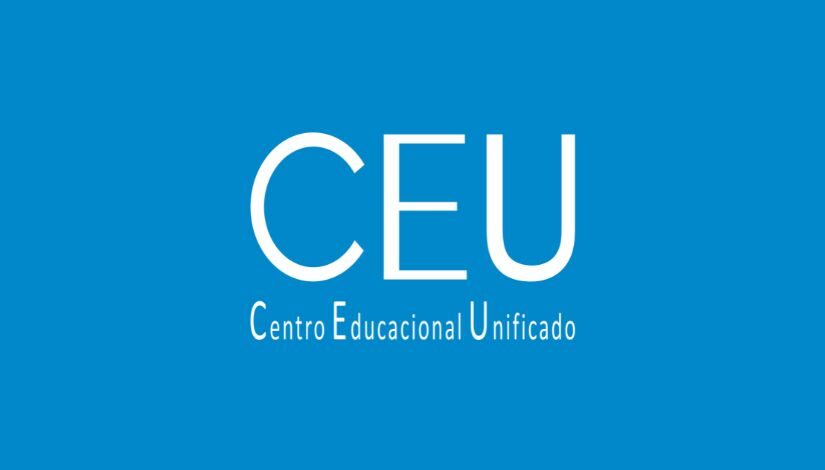 Imagem com fundo azul onde se lê CEU - Centro Educacional Unificado.