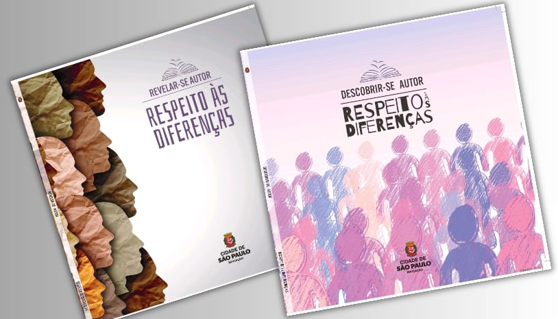 Uma imagem com dois livros escrito "Repeitos às diferenças"