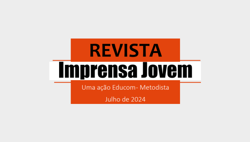 Capa de uma revista. No centro escrito "Revista Imprensa Jovem"