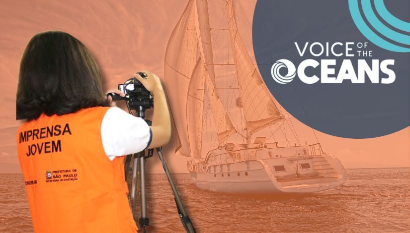 Fotomontagem de estudante da Imprensa Jovem Imprensa Jovem Voice Oceans