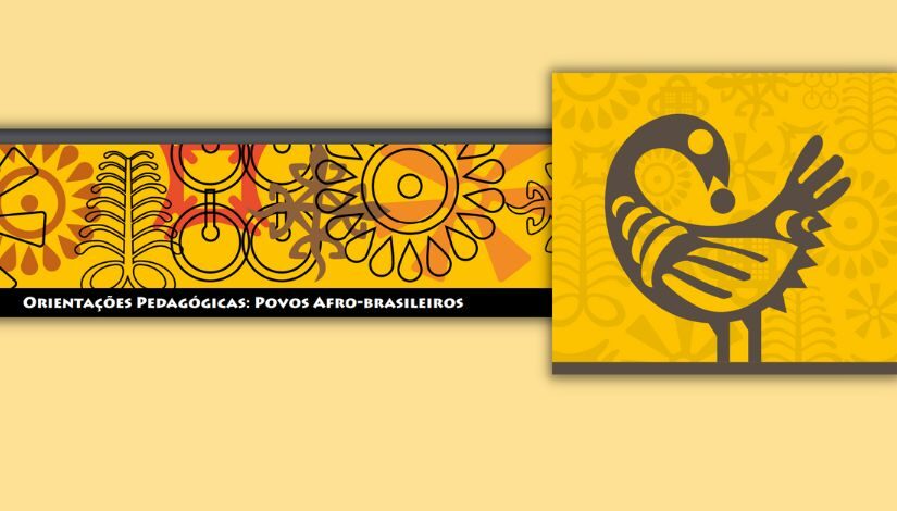 Folder com fundo laranja escrito
