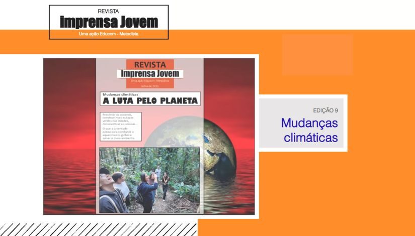 Imagem mostra a capa da Revista Imprensa Jovem.
