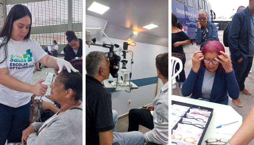 Estudantes do MOVA participam de atendimento oftalmológico no CEU Jambeiro