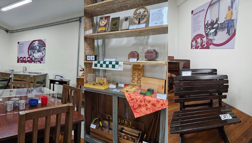 Composição com 3 fotografias do acervo da Exposição Permanente da Educação Municipal que reabre amanhã.