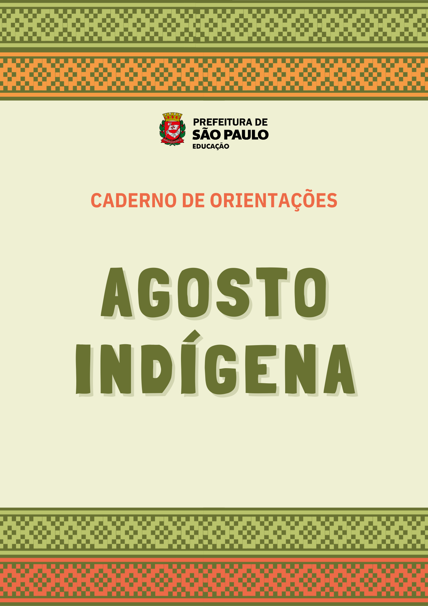 Capa do Caderno De OrientaÇÕes Agosto IndÍgena