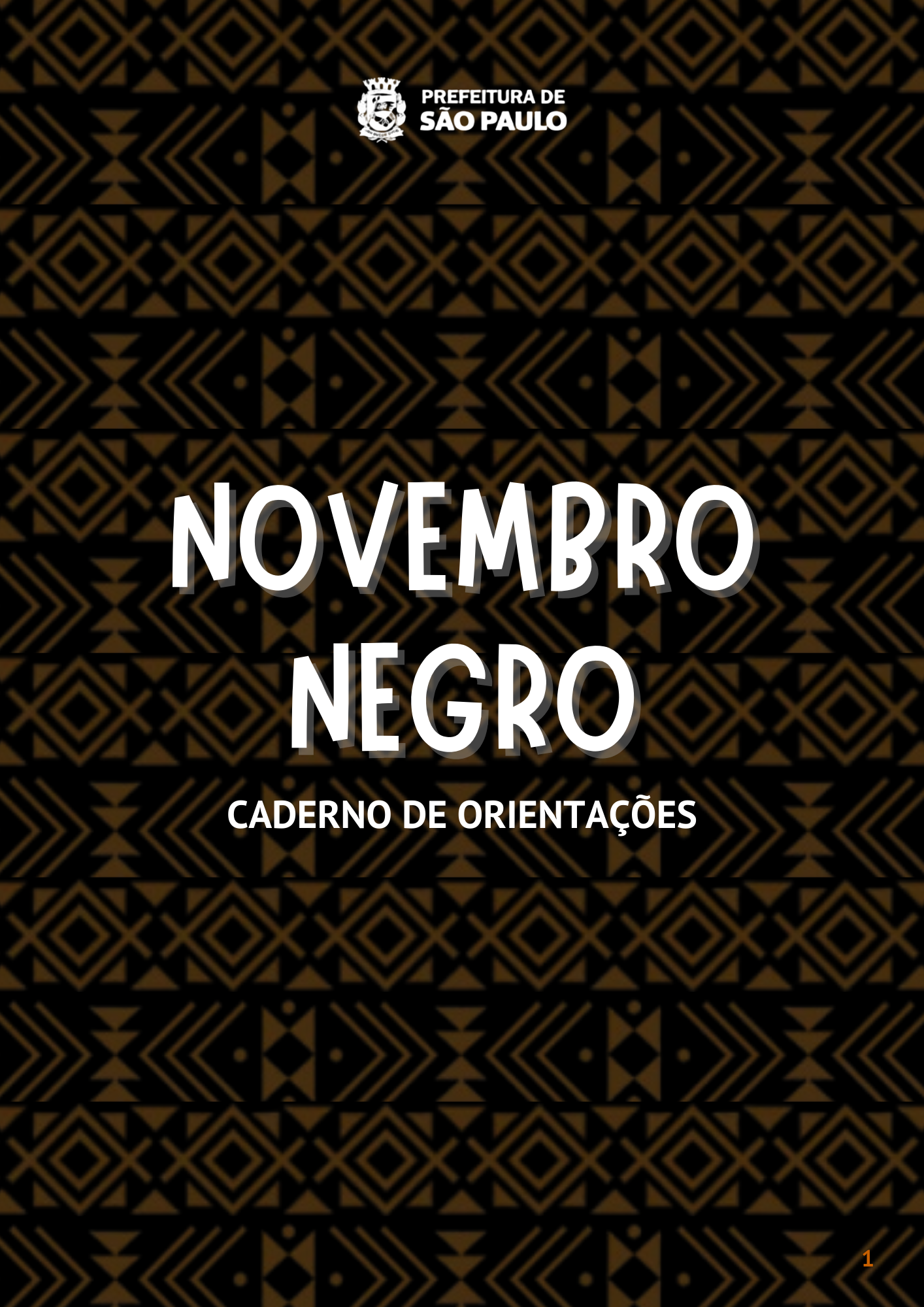 Capa do Caderno De OrientaÇÕes Novembro Negro