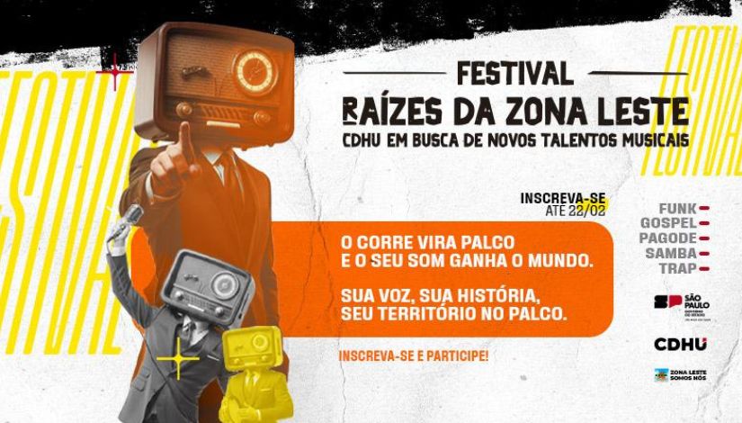 Artistas do território podem se inscrever no festival de música “Raízes da Zona Leste”