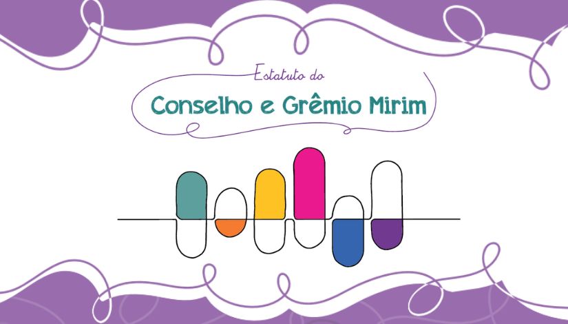 Imagem com fundo branco e bordas orgânicas em lilás e o texto 