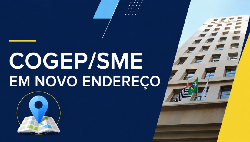 Banner em tons de azul e amarelo com o texto 