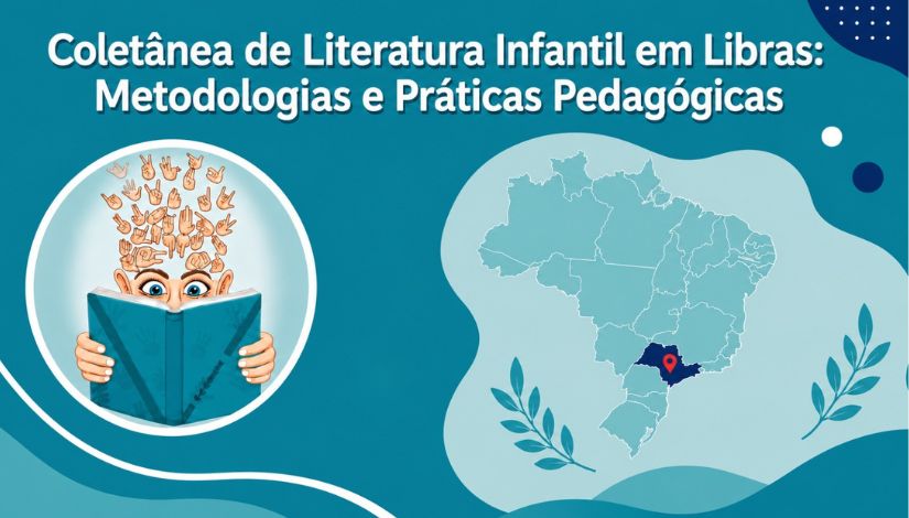 Ilustração em tons de azul e verde com o título 