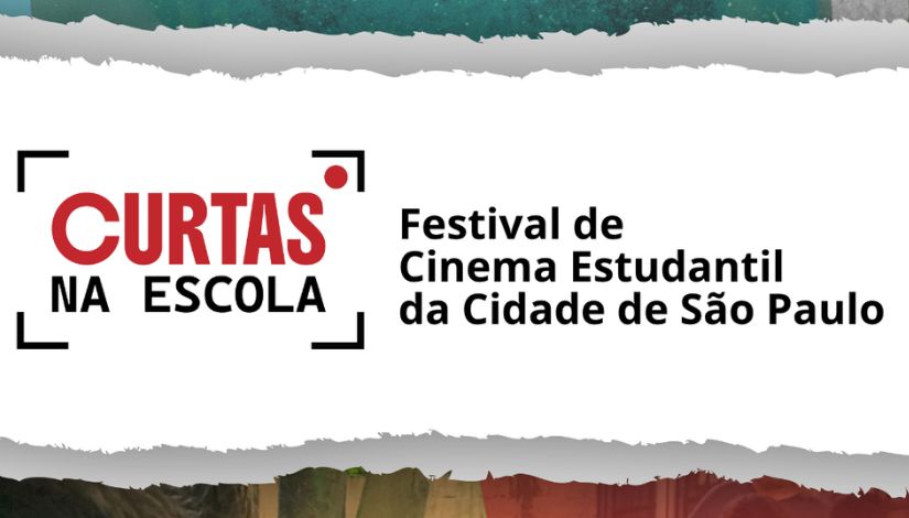 Fotografia com fundo branco e bordas coloridas e o texto 