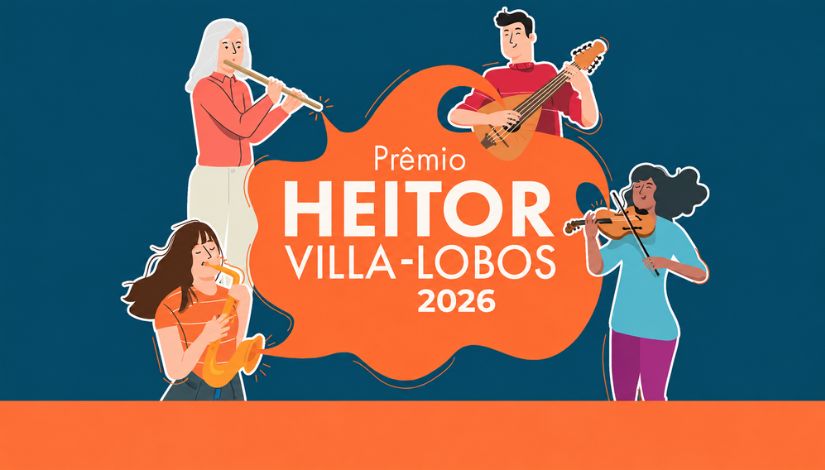 Ilustração em estilo vetorial sobre fundo azul-escuro com o título 