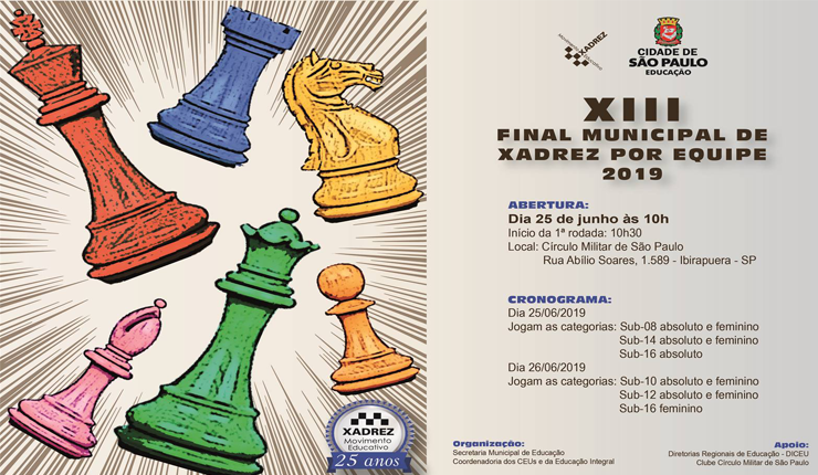 Secretaria Municipal de Educação promove a 13ª edição da Final Municipal de  Xadrez por equipe